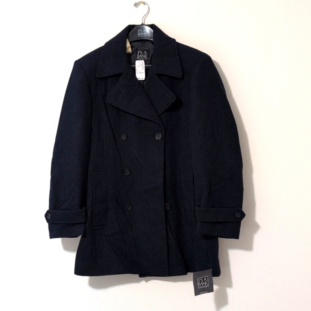 Jos. A. Bank Men's navy blue Peacoat. Medium size.